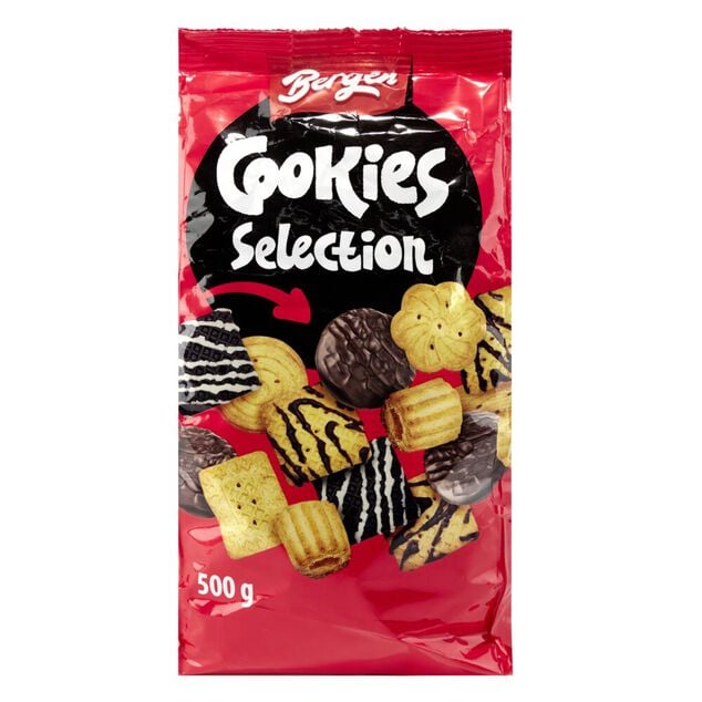 Biscuit cookies s&eacute;lection m&eacute;lange sachet 500g