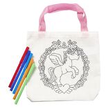 Sac totebag &agrave; colorier avec 5 feutres 2 mod&egrave;les