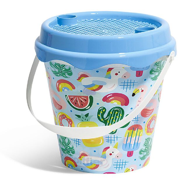 Seau de plage Funcky motif exotique &Oslash;18xH29,5cm