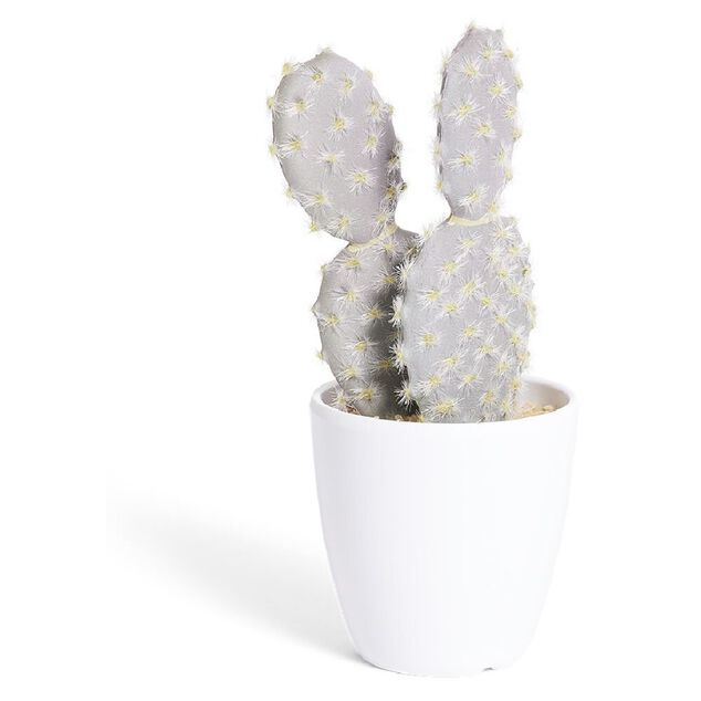Cactus artificiel dans pot PVC &Oslash;7,5xH15cm