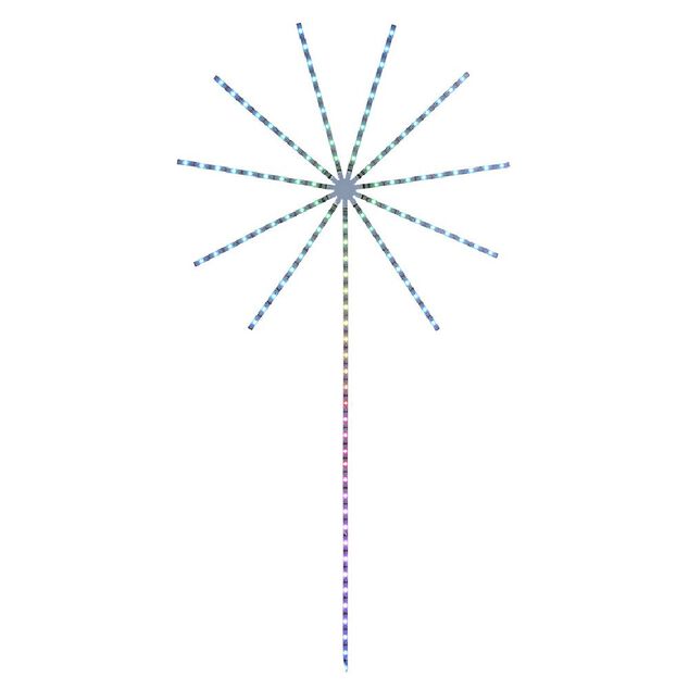 Feu d'artifice led couleurs changeantes H138cm