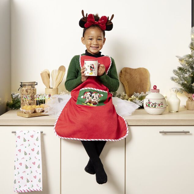 Serre-tête Minnie Disney Noël pailleté rouge et noir