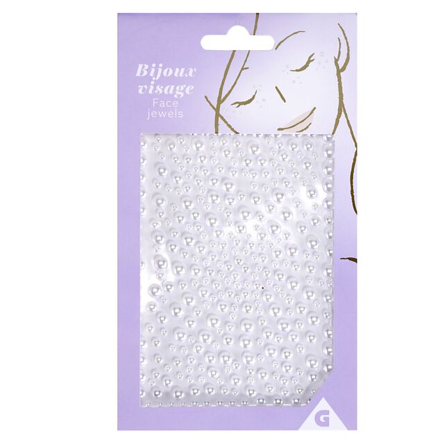 Strass visage &agrave; coller en acrylique (3 mod&egrave;les)
