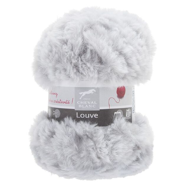 Fil &agrave; tricoter Louve blanc 50 g