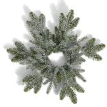 Couronne de Noël enneigée forme flocon de neige Ø40cm