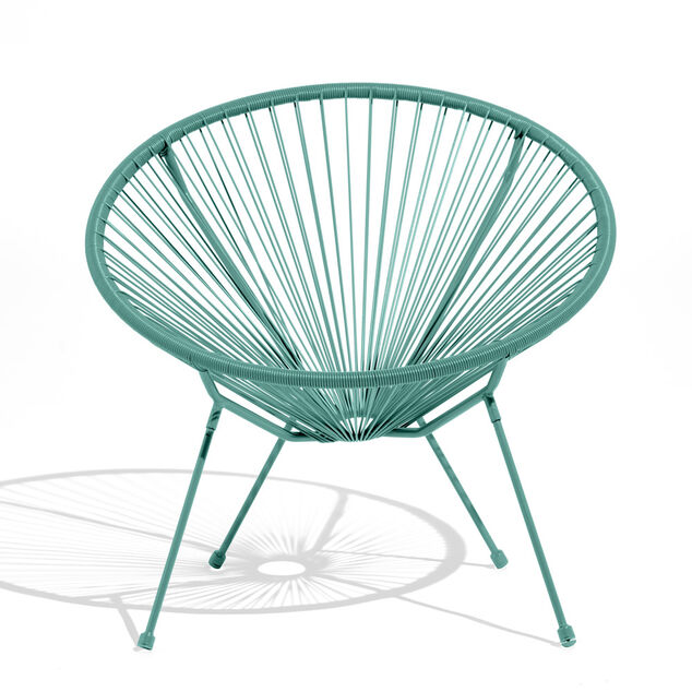 Fauteuil de jardin Urban filaire bleu 85xH83x72cm