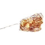 Guirlande électrique cuivre 200 microLED 20m d'éclairage blanc chaud