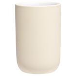 Gobelet c&eacute;ramique beige int&eacute;rieur blanc &Oslash;6,8xH10cm