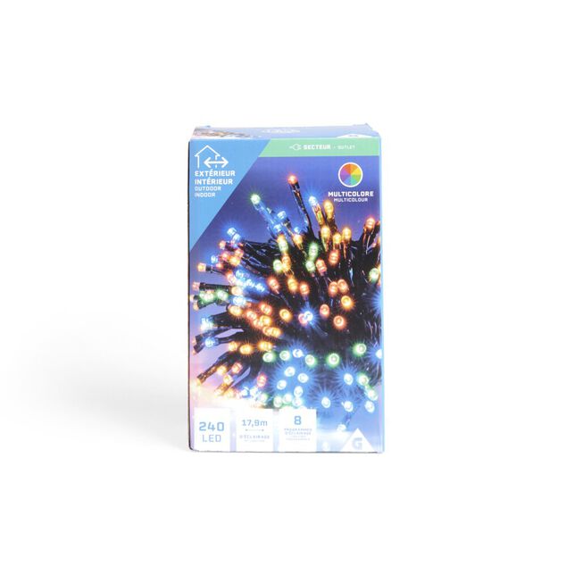 Guirlande lumineuse extérieur 240LED multicolores 17,9m