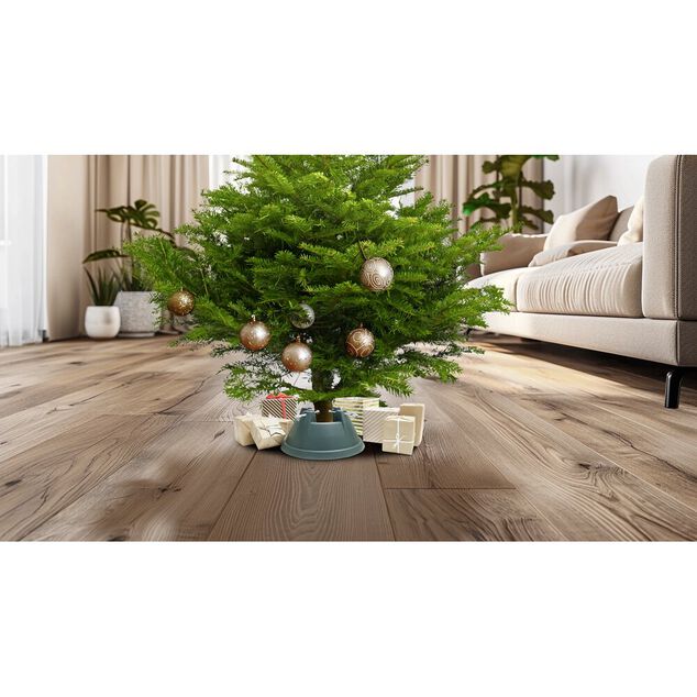 Pied de sapin plastique vert avec réservoir Ø38xH17cm