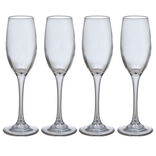 Flûte en verre argenté x4