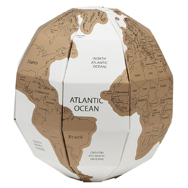 Globe terrestre &agrave; gratter H.23 cm