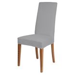 Housse de chaise microfibre extensible uni gris