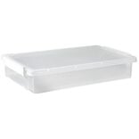 Bo&icirc;te de rangement transparente A4 fermeture clip  4L