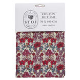 Coupon tissu imprim&eacute; Madison 70x100cm coton multicolore