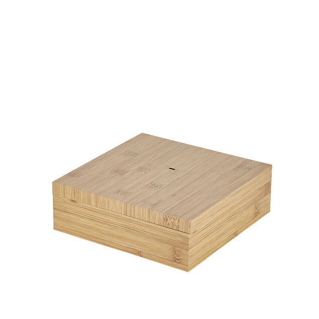 Bo&icirc;te &agrave; bijoux avec miroir &agrave; led en bambou