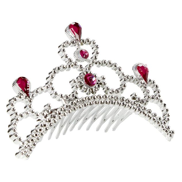 Serre-tête couronne princesse argenté