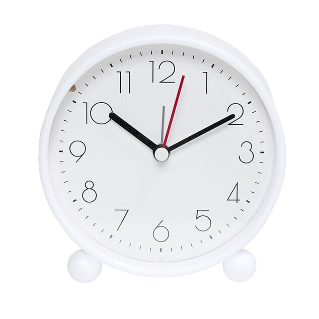 R&eacute;veil analogique &agrave; quartz en plastique avec alarme 11,5x4xH11cm (3 mod&egrave;les)