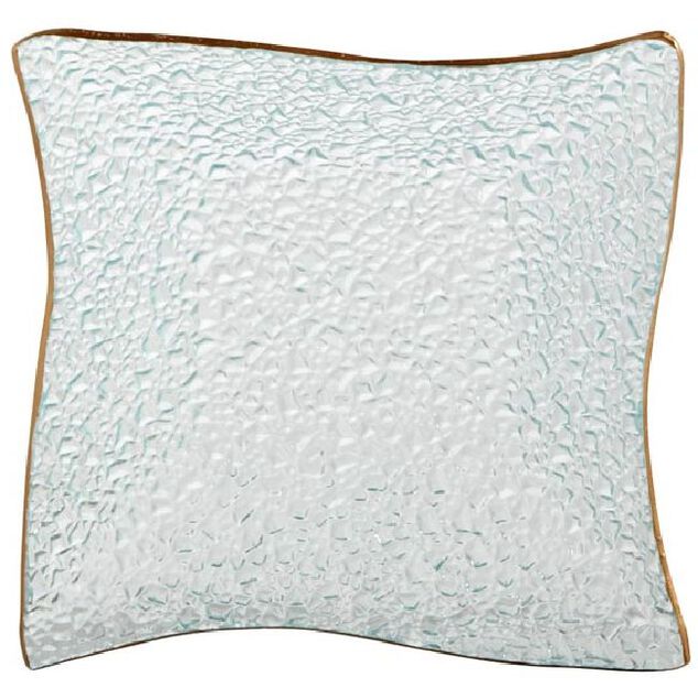 Service vaisselle dor&eacute; transparent 18 pi&egrave;ces