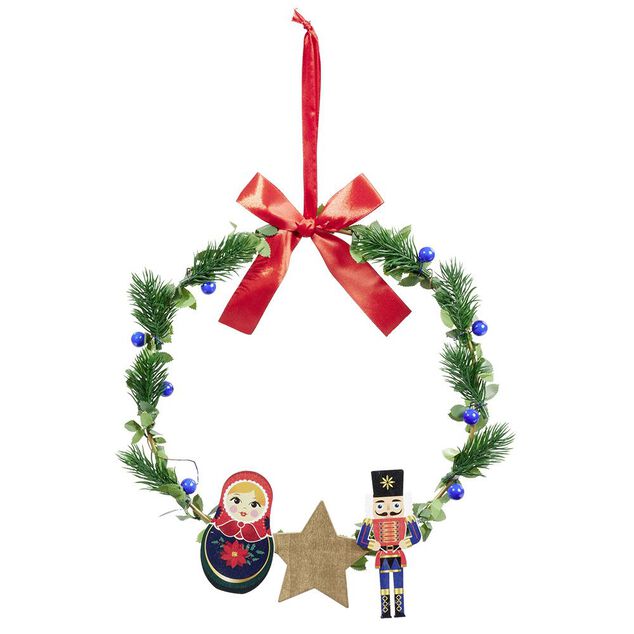 Couronne de Noël Fantasia à suspendre H29cm