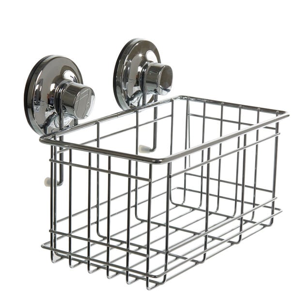 Panier de douche &agrave; ventouse inox
