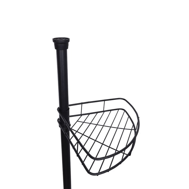 Étagère d'angle 3 niveaux métal noir