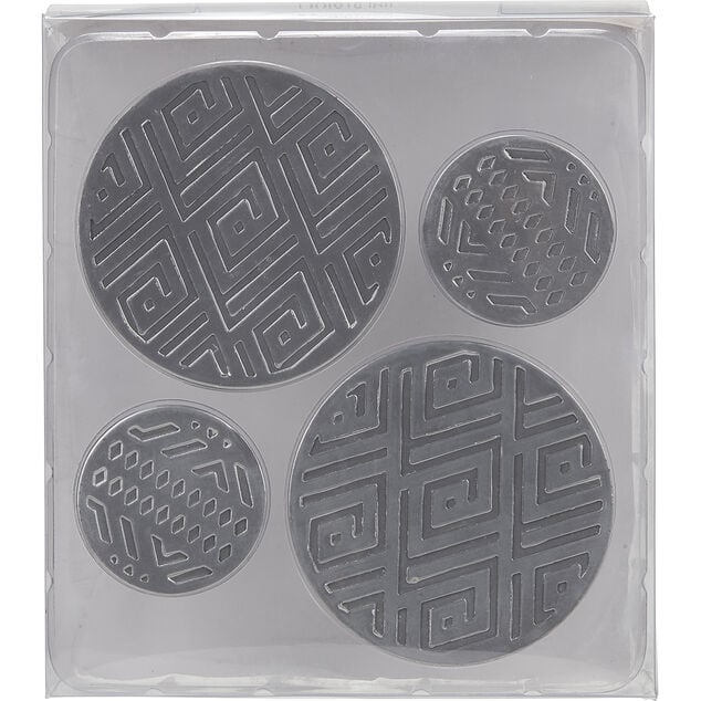 Patère 4 crochets à fixer ronds métal argenté