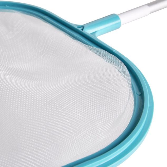 &Eacute;puisette de piscine perche avec manche alu et plastique bleu L155cm