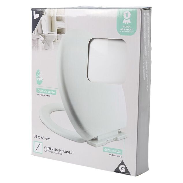 Abattant WC blanc avec frein de chute