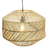 Luminaire &agrave; suspension filaire cordelette effet naturel &Oslash;38xH30cm