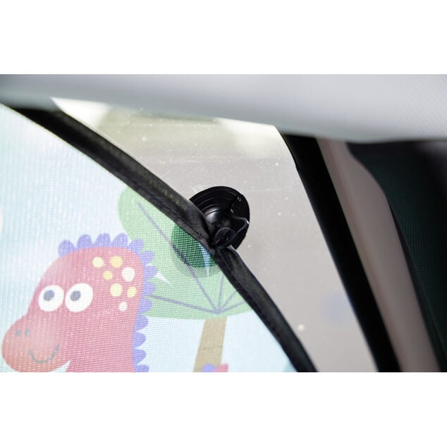 Pare-soleil voiture enfant x2 lat&eacute;ral &agrave; ventouses 38x65cm