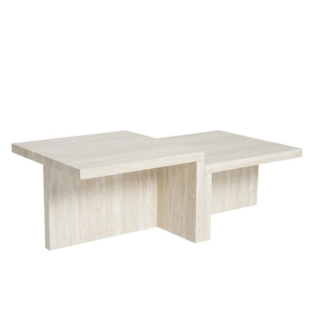 Table basse Terra bois blanchi 120x60xH28cm