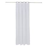 Voilage polyester 140x240cm tuffet&eacute; blanc