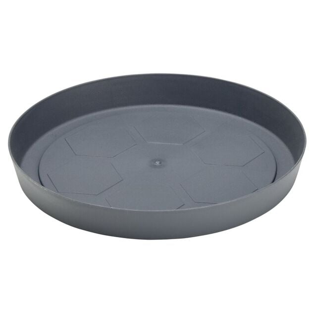 Soucoupe plastique pour pot rond 23L gris anthracite