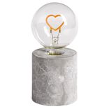 Ampoule d&eacute;co LED sur socle coeur