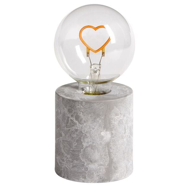 Ampoule d&eacute;co LED sur socle coeur