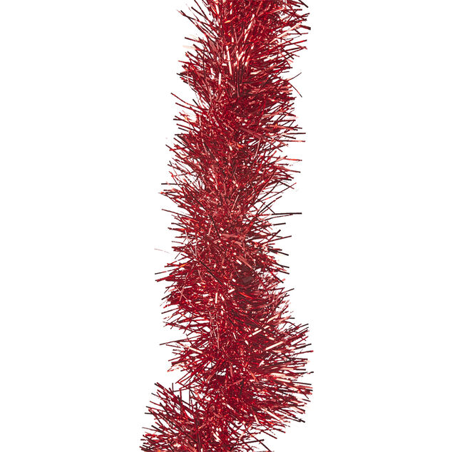 Guirlande de No&euml;l &agrave; brins scintillants Rouge 4 m