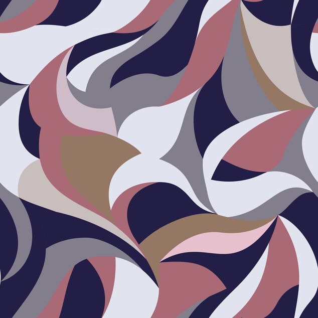 Nappe rectangulaire tissu Dakar motif matisse bleu et rose 140x250cm