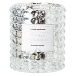 Bougie dans verre design relief senteur vanille gourmande