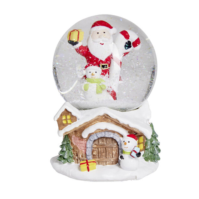 Boule à neige Noël musicale et lumineuse Ø12cm (2 modèles)