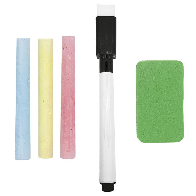 Tableau ardoise bois 1 c&ocirc;t&eacute; magn&eacute;tique 1 c&ocirc;t&eacute; craie L26,5xH32cm