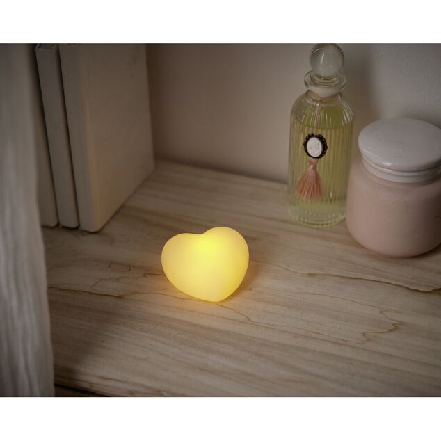 Veilleuse forme coeur 7x7,5cm