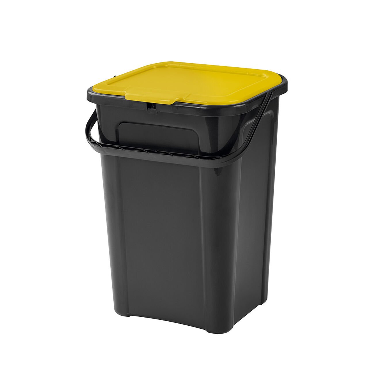 Poubelle de tri couvercle jaune 45L GIFI