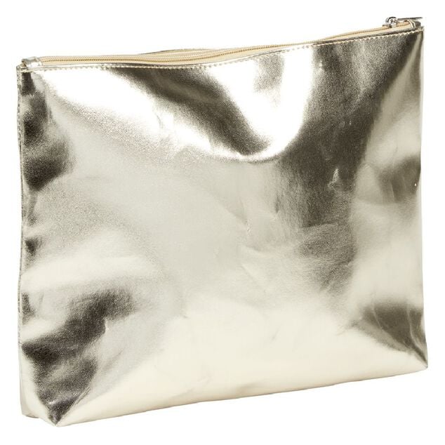 Sac de plage transparent avec pochette dor&eacute;