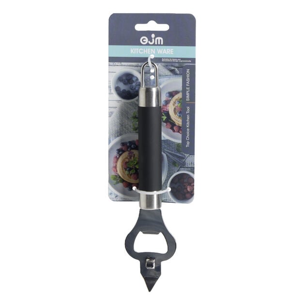 D&eacute;capsuleur en inox avec manche en plastique L.19cm