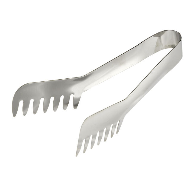 Pince de cuisine en acier gris 3,5x4,5xL19,5cm