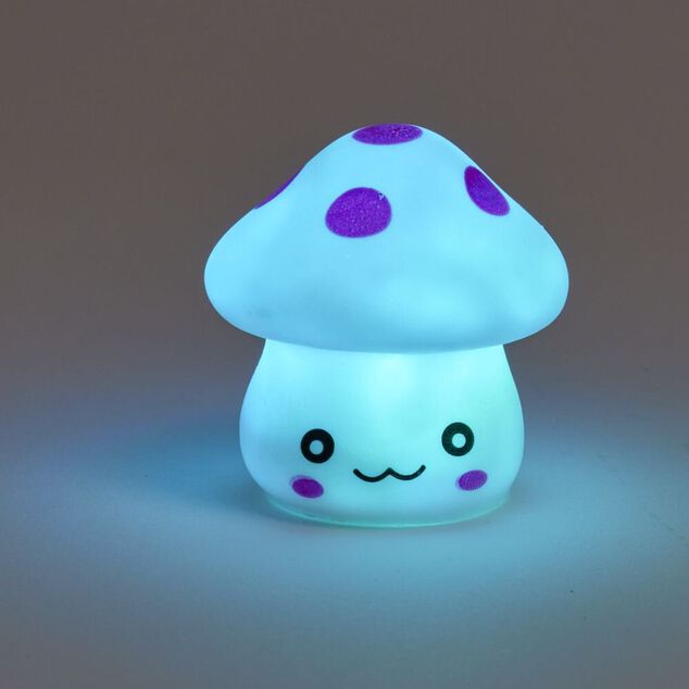 Veilleuse LED champignon &Oslash;6xH6cm