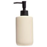 Distributeur de savon c&eacute;ramique beige &Oslash;7xH18,5cm