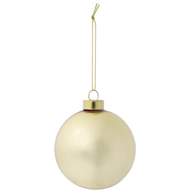 Boule de No&euml;l en verre Fantasia &Oslash;8cm (3 mod&egrave;les dor&eacute;/vert/rouge)