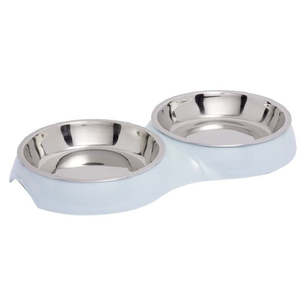 Gamelle double pour chat inox (2 mod&egrave;les)